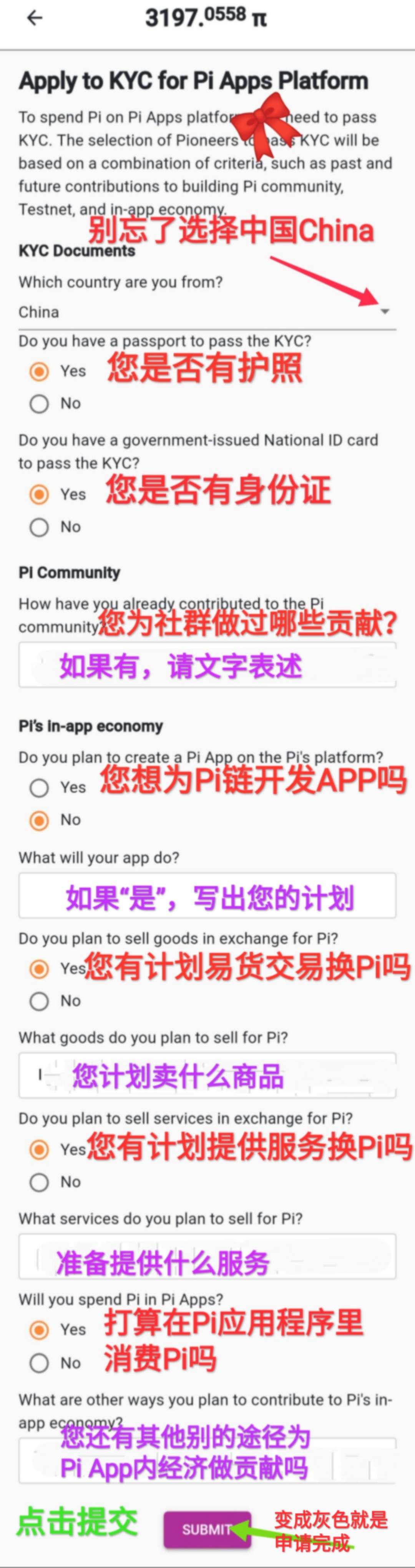 Pi最新KYC申请转内标志教程